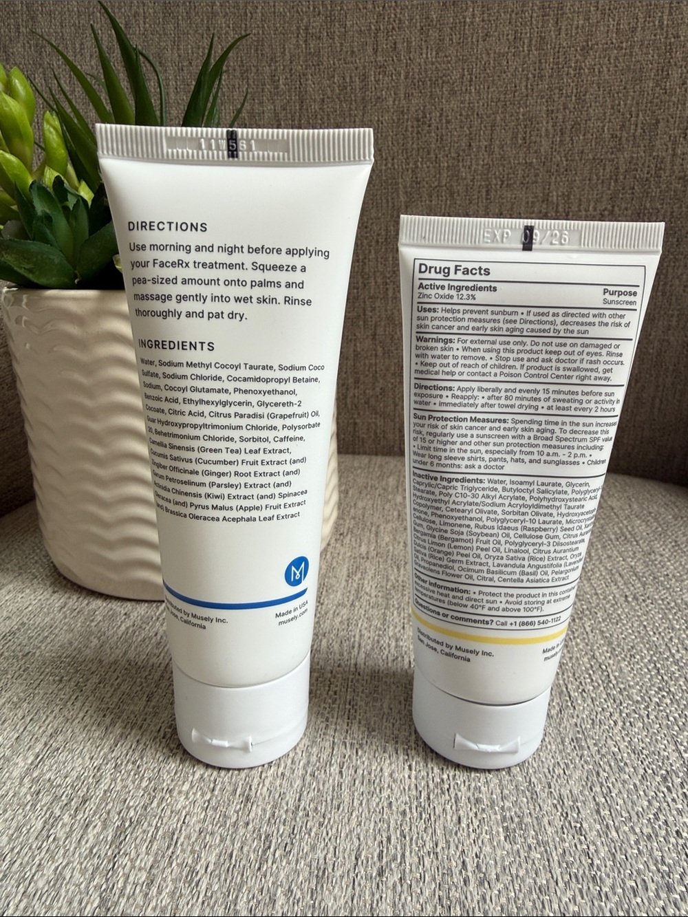 Musely FaceRx The Cleanser & The Day Cream w 40 SPF Set 2 Oz NEW & SEALED X9/26 - Picture 2 of 12